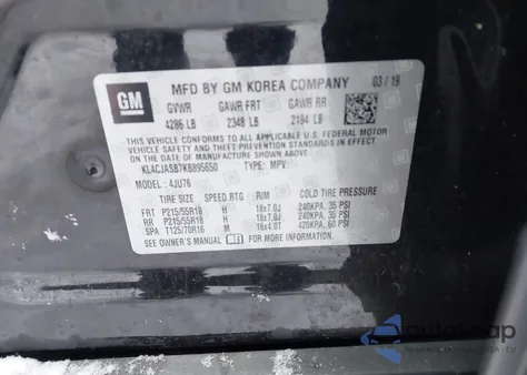 2019 Buick Encore Fwd Preferred z USA, uszkodzony, nr VIN KL4CJASB7KB895650